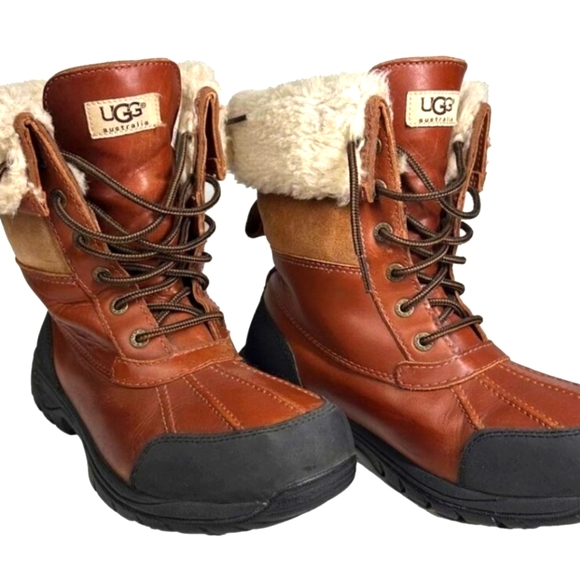 UGG Shoes - UGG Adirondack II Waterproof Leather Shearling Snow Boots Women’s Size 9